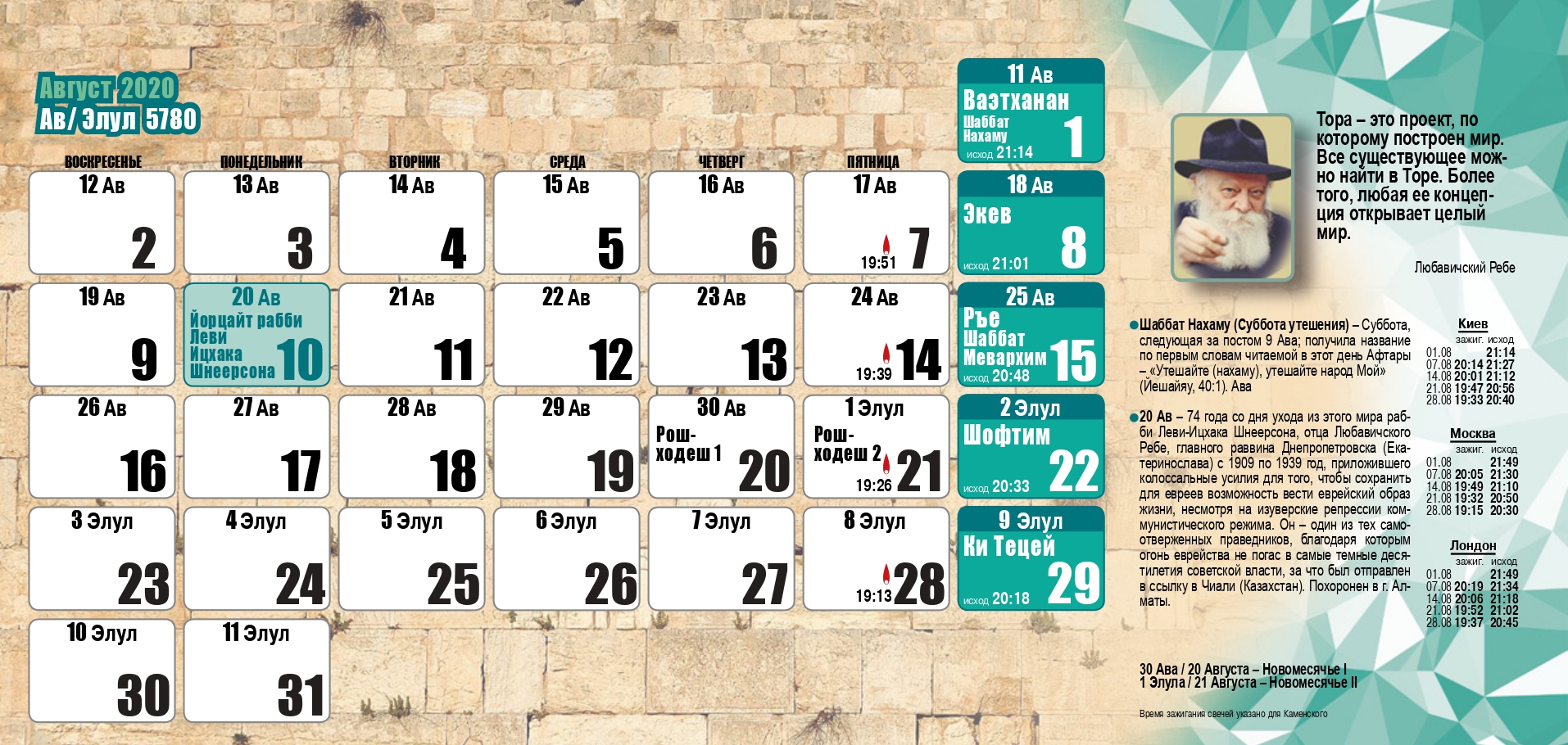 Календарь еврейских праздников