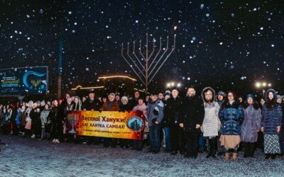 Запалювання першої ханукальної свічки у Кам’янському
